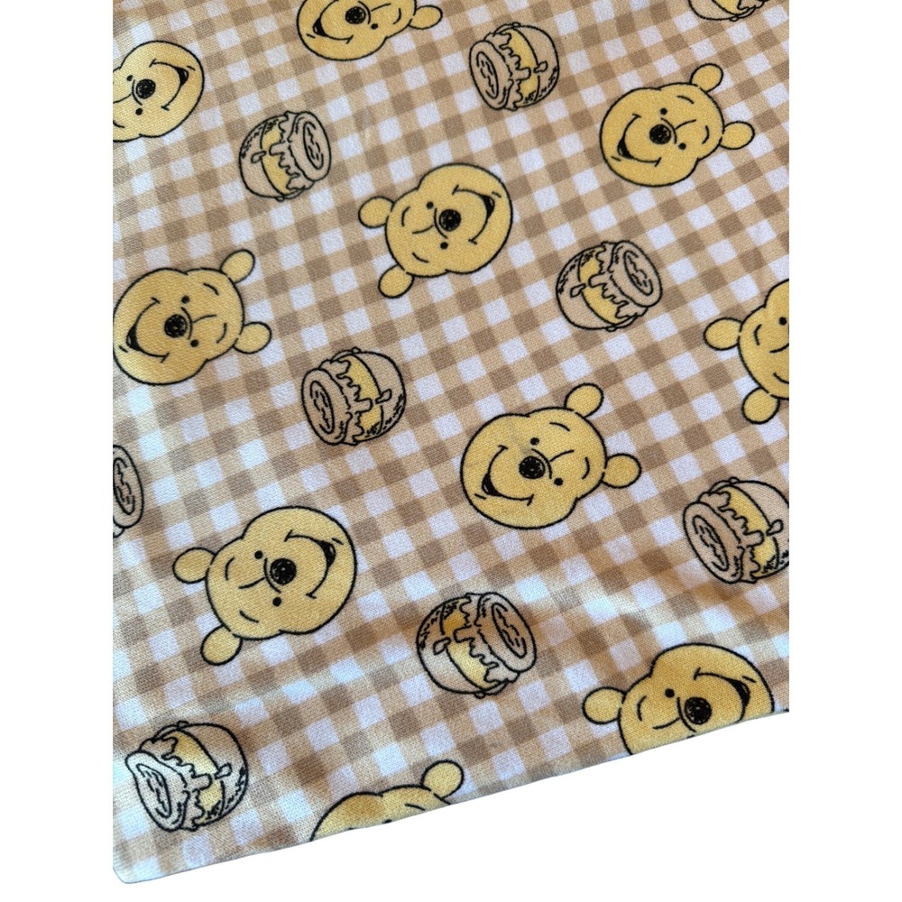 Disney Pajama Set Tan Winnie the Pooh Oh Bother Gingham Plus 2X 18W-20W Lounge - Picture 4 of 5